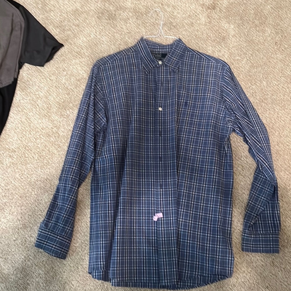 Blue and white polo